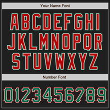 Загрузить изображение в средство просмотра галереи, Custom Black Kelly Green-Red Two-Button Unisex Softball Jersey