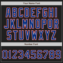 Загрузить изображение в средство просмотра галереи, Custom Black Royal-Red Two-Button Unisex Softball Jersey