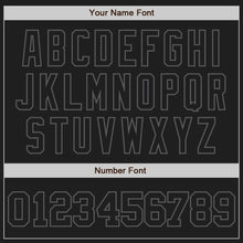 Загрузить изображение в средство просмотра галереи, Custom Black Black-Steel Gray Two-Button Unisex Softball Jersey