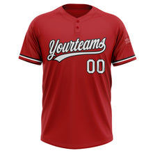 Charger l'image dans la galerie, Custom Red White-Black Two-Button Unisex Softball Jersey