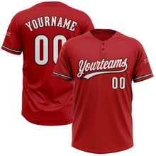 Charger l'image dans la galerie, Custom Red White-Black Two-Button Unisex Softball Jersey
