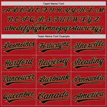 Загрузить изображение в средство просмотра галереи, Custom Red Black-Old Gold Two-Button Unisex Softball Jersey