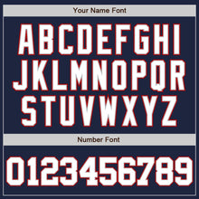 Загрузить изображение в средство просмотра галереи, Custom Navy White Gray-Red Two-Button Unisex Softball Jersey