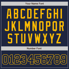 Загрузить изображение в средство просмотра галереи, Custom Navy Navy-Gold Two-Button Unisex Softball Jersey