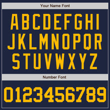 Загрузить изображение в средство просмотра галереи, Custom Navy Gold Two-Button Unisex Softball Jersey