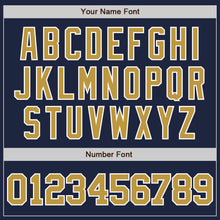 Загрузить изображение в средство просмотра галереи, Custom Navy Old Gold-White Two-Button Unisex Softball Jersey