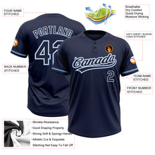 Загрузить изображение в средство просмотра галереи, Custom Navy Navy-Light Blue Two-Button Unisex Softball Jersey