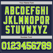 Загрузить изображение в средство просмотра галереи, Custom Navy Neon Green-White Two-Button Unisex Softball Jersey