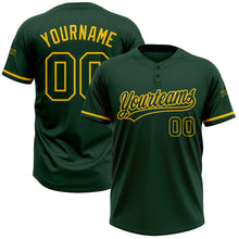 Загрузить изображение в средство просмотра галереи, Custom Green Green-Yellow Two-Button Unisex Softball Jersey