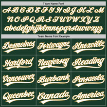 Load image into Gallery viewer, Custom Green White-Old Gold Two-Button Unisex Softball Jersey