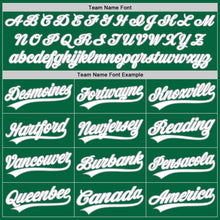 Load image into Gallery viewer, Custom Kelly Green White-Gray Two-Button Unisex Softball Jersey