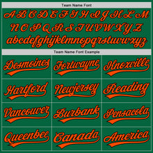 Загрузить изображение в средство просмотра галереи, Custom Kelly Green Orange-Black Two-Button Unisex Softball Jersey
