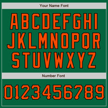 Загрузить изображение в средство просмотра галереи, Custom Kelly Green Orange-Black Two-Button Unisex Softball Jersey