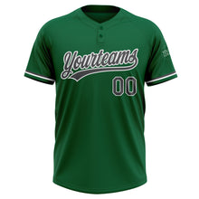 Загрузить изображение в средство просмотра галереи, Custom Kelly Green Steel Gray-White Two-Button Unisex Softball Jersey