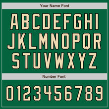 Загрузить изображение в средство просмотра галереи, Custom Kelly Green City Cream-Black Two-Button Unisex Softball Jersey