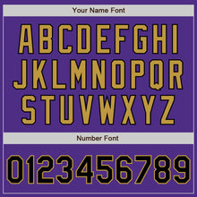 Загрузить изображение в средство просмотра галереи, Custom Purple Black-Old Gold Two-Button Unisex Softball Jersey