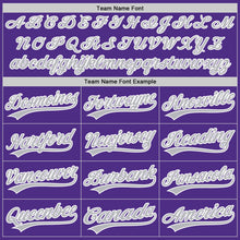 Charger l'image dans la galerie, Custom Purple Gray-White Two-Button Unisex Softball Jersey