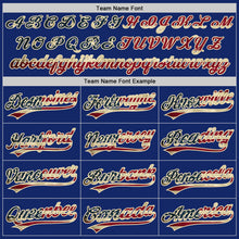 Charger l'image dans la galerie, Custom Royal Vintage USA Flag-City Cream Two-Button Unisex Softball Jersey