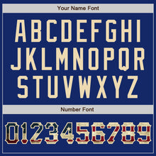 Charger l'image dans la galerie, Custom Royal Vintage USA Flag-City Cream Two-Button Unisex Softball Jersey