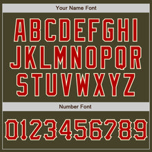 Load image into Gallery viewer, Custom Olive Red-Cream Salute To Service Two-Button Unisex Softball Jersey