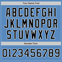 Load image into Gallery viewer, Custom Powder Blue Black-White Two-Button Unisex Softball Jersey