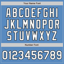 Load image into Gallery viewer, Custom Powder Blue White-Black Two-Button Unisex Softball Jersey