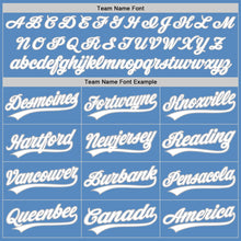 Load image into Gallery viewer, Custom Powder Blue White-Gray Two-Button Unisex Softball Jersey