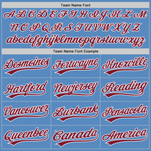 Load image into Gallery viewer, Custom Powder Blue Crimson-White Two-Button Unisex Softball Jersey