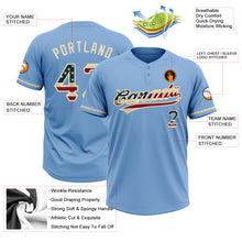 Load image into Gallery viewer, Custom Light Blue Vintage USA Flag-City Cream Two-Button Unisex Softball Jersey