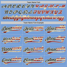 Load image into Gallery viewer, Custom Light Blue Vintage USA Flag-City Cream Two-Button Unisex Softball Jersey