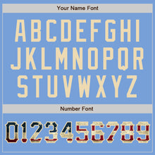 Load image into Gallery viewer, Custom Light Blue Vintage USA Flag-City Cream Two-Button Unisex Softball Jersey