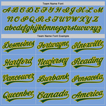 Загрузить изображение в средство просмотра галереи, Custom Light Blue Green-Yellow Two-Button Unisex Softball Jersey