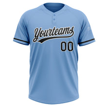 Загрузить изображение в средство просмотра галереи, Custom Light Blue Black-White Two-Button Unisex Softball Jersey