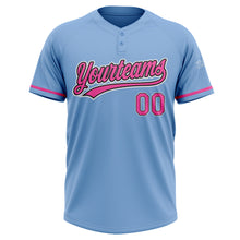 Загрузить изображение в средство просмотра галереи, Custom Light Blue Pink-Black Two-Button Unisex Softball Jersey