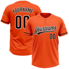 Загрузить изображение в средство просмотра галереи, Custom Orange Brown-White Two-Button Unisex Softball Jersey