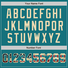 Загрузить изображение в средство просмотра галереи, Custom Teal Vintage USA Flag-City Cream Two-Button Unisex Softball Jersey