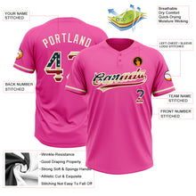 Laden Sie das Bild in den Galerie-Viewer, Custom Pink Vintage USA Flag-Cream Two-Button Unisex Softball Jersey