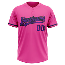Загрузить изображение в средство просмотра галереи, Custom Pink Purple-Black Two-Button Unisex Softball Jersey