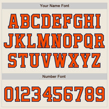 Загрузить изображение в средство просмотра галереи, Custom Cream Orange-Navy Two-Button Unisex Softball Jersey