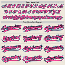 Загрузить изображение в средство просмотра галереи, Custom Cream Light Blue Black-Pink Two-Button Unisex Softball Jersey