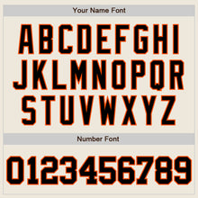 Загрузить изображение в средство просмотра галереи, Custom Cream Black-Orange Two-Button Unisex Softball Jersey
