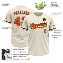 Загрузить изображение в средство просмотра галереи, Custom Cream Orange-Black Two-Button Unisex Softball Jersey