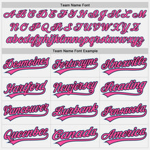 Load image into Gallery viewer, Custom White Light Blue Black-Pink Two-Button Unisex Softball Jersey