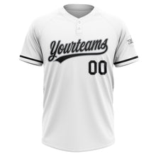 Загрузить изображение в средство просмотра галереи, Custom White Black-Gray Two-Button Unisex Softball Jersey