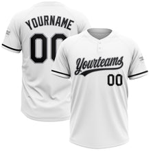 Загрузить изображение в средство просмотра галереи, Custom White Black-Gray Two-Button Unisex Softball Jersey