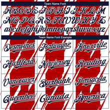Загрузить изображение в средство просмотра галереи, Custom Red Navy-White 3D American Flag Fashion Two-Button Unisex Softball Jersey