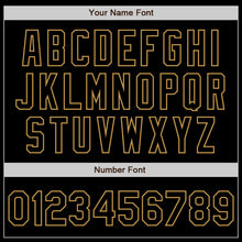 Charger l'image dans la galerie, Custom Black Crimson Splash Ink Old Gold Authentic Baseball Jersey