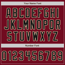 Load image into Gallery viewer, Custom Crimson Black-Cream Authentic Split Fashion Baseball Jersey
