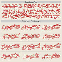 Load image into Gallery viewer, Custom Black Cream-Red Authentic Split Fashion Baseball Jersey