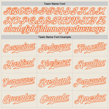 Load image into Gallery viewer, Custom Black Cream-Orange Authentic Split Fashion Baseball Jersey